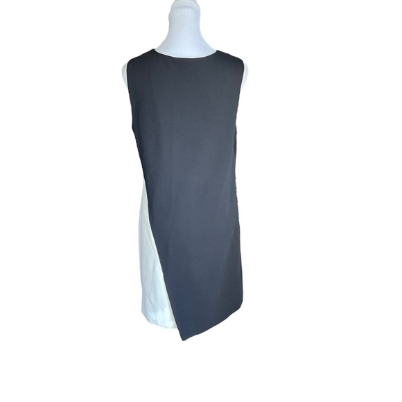 Diane Von Furstenberg - Livvy Asymmetrical Black & White Dress Sz 6 - Picture 6 of 14